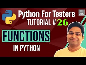 Python for Testers #26 - Functions in Python | Definition and Examples