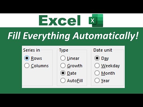Use Fill function to Autocomplete Series in Excel