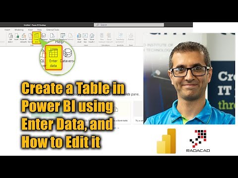 Create a Table in Power BI using Enter Data and How to Edit it