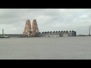 Finally! 423 days later, Golden Ray cutting begins in St. Simons Sound