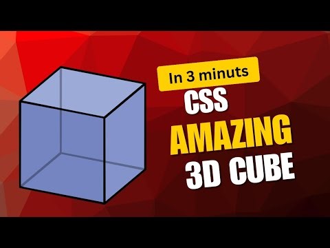 CSS ka Secret Trick – 3D Cube in 2 Minutes! 😱 #css #3dcube #coding #cssanimation #python