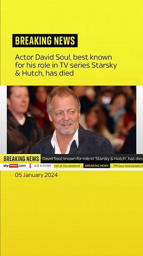 Actor David Soul, best known for his role in the TV series Starsky & Hutch, has died at the age of 80, his wife Helen Snell said #DavidSoul | Sky News