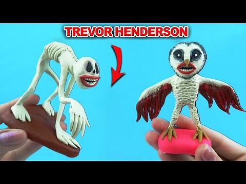 Anxious dog, Humanoid Owl | Making Monsters by Trevor Henderson with Clay