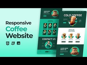 Responsive Coffee Website Using HTML CSS JavaScript