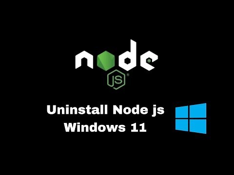 How to uninstall Node js on Windows 11