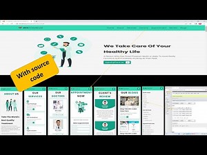 Complete Responsive Hospital Website Using HTML-CSS-JS-php mysql | Step By Step | FREE source code.