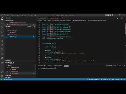 JUnit Java and Visual Studio Code