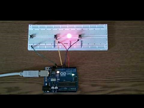 Use an Arduino to control an LED with 2 push button switches