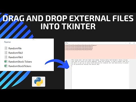How to Drag and Drop External Files into Tkinter (using TkinterDND WITHOUT openfiledialog)