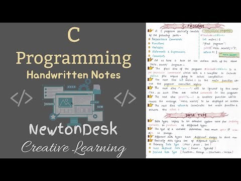 C Programming Language Handwritten Notes || BTech (IT/CSE) GATE || NewtonDesk Color Notes