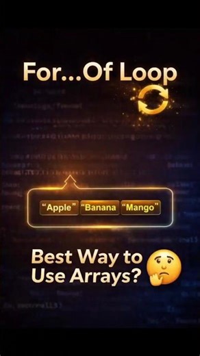 for…of Loop in JavaScript | Best Way to Loop Arrays 🔥