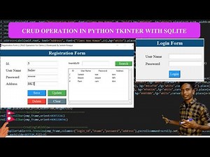 CRUD Operation in Python With SQLite Database. || Database Connection || Login and Registration Form
