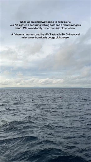 Fisherman Rescued from Capsizing Boat Near Cebu