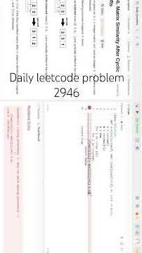 #leetcode #coding daily leetcode problem 2946 in C++Python C Java JavaScript