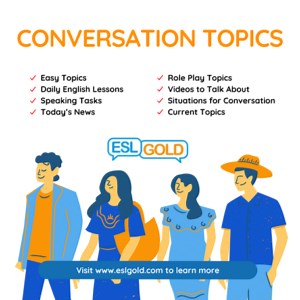 Free conversation topics for English practice.