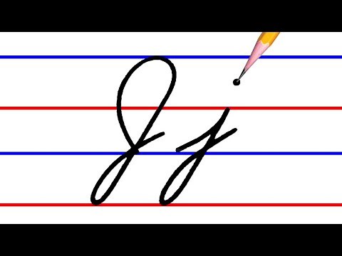 letter J, cursive handwriting practice