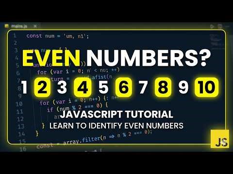 Print Even Numbers in JavaScript | Coding Interview Question