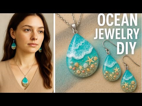 Make Stunning Ocean Resin Jewelry with Real Shells | Epoxy Tutorial with Wave Effects
