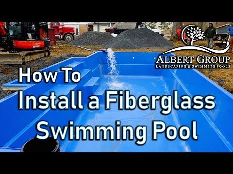 How to install a fiberglass swimming pool.