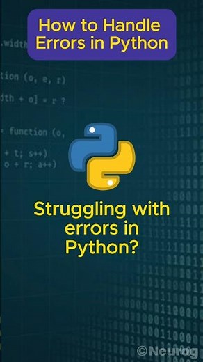 How To Handle Errors In Python? | Python for Beginners | Python Programming