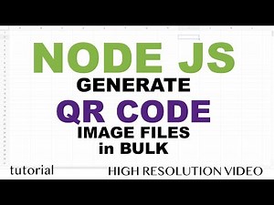 QR Codes Generated from an Excel File to a Folder in Bulk - JavaScript & Node JS