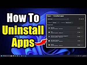 How to Uninstall Programs/Apps on Windows 11 - Easy Guide