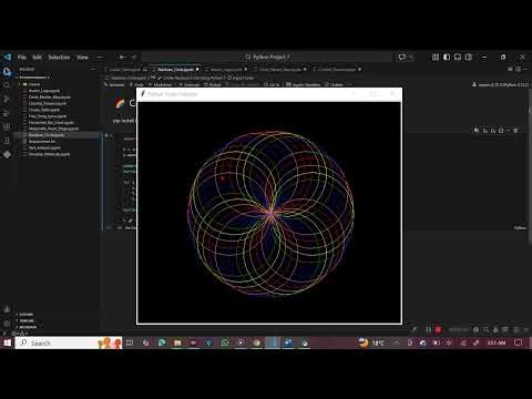 Python Turtle Graphics Tutorial | Rainbow Circle Pattern