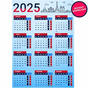 French Themed 2025 Calendar: France Illustrations (digital Download) - Etsy UK