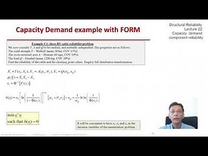 STRUCTURAL RELIABILITY Lecture 22 module 02: First order reliability methods (FORM) - examples
