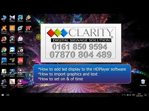 HOW TO USE HD PLAYER SOFTWARE - HOW TO ADD NEW SCREEN TO THE PROGRAM BY CLARITY LED LTD
