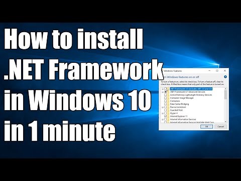 How to install .NET Framework (3.5, 2.0, 3.0) in Windows 10