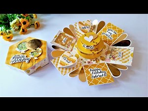 Special Handmade Cake Explosion Box for Birthday | Beautiful Explosion Box | Tutorial