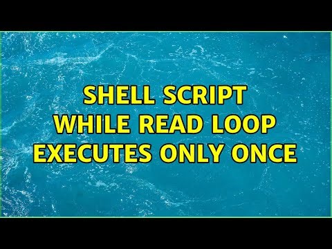 Shell script while read loop executes only once (6 Solutions!!)