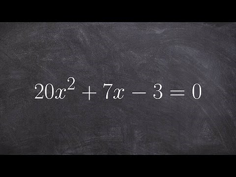 Solving an equation by quadratic formula
