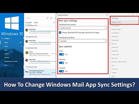 How to Change Mail App Sync Settings | Microsoft Windows 10 Tutorial