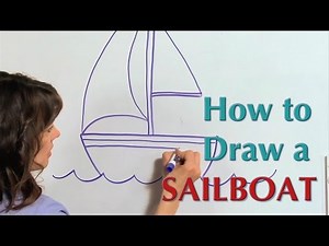 How to draw a Sail Boat - Great Artist Mom - Guided Drawing