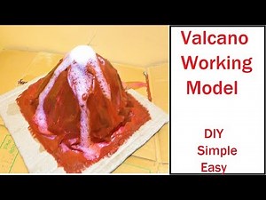 volcano eruption working model making | diy | science project | howtofunda | geography project