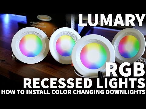 Lumary Smart RGB Recessed Downlight - Install LED Recessed Lights - Color Changing Recessed Light