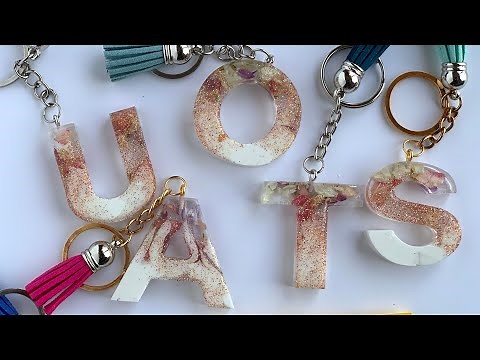 DIY Keychain | How I make Resin Initial Keychain for my Small Business (Dry Flowers Keychain)