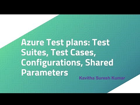 Azure Test plans: TestSuites, Test Cases, Configurations, Shared Parameters