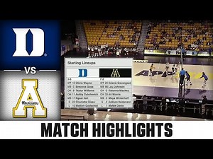 Duke vs. App State Match Highlights | 2025 ACC Volleyball