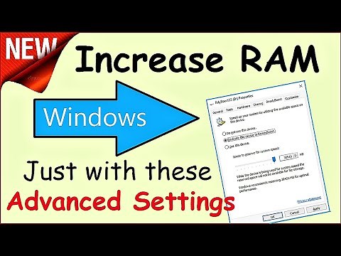 Increase RAM Windows 10 \\ 8 \\ 7 just with these Advanced Settings | How to get more RAM