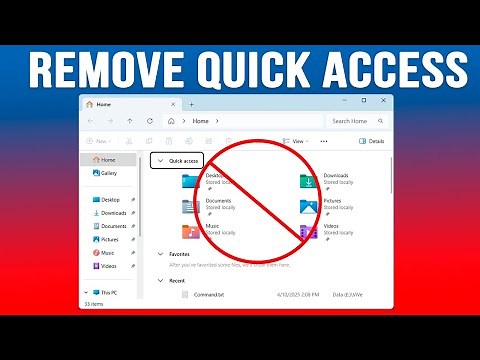 How to Remove Quick Access from the Home Section in File Explorer