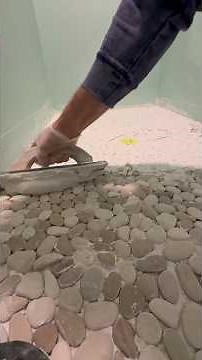 Grouting a Pebble Tile Shower Floor