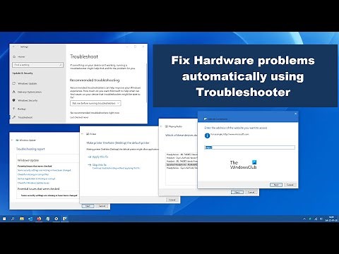 Fix Windows Hardware and Devices problems with Troubleshooter