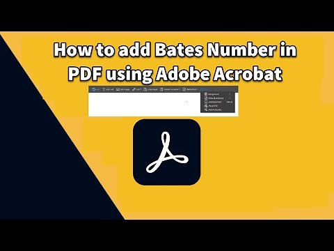 How to add Bates Number in PDF