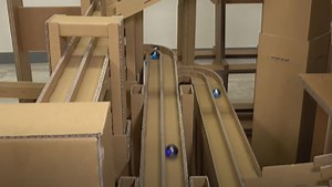 This Giant DIY Marble Run Is Made Entirely Out of Cardboard