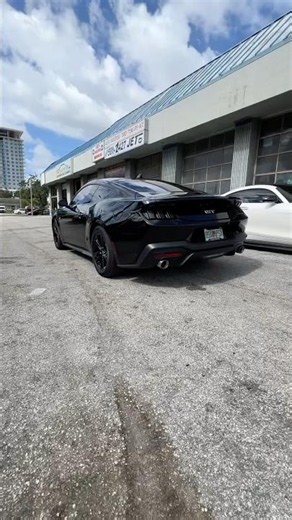 2026 Mustang GT with an H-Pipe and flow master axle back.