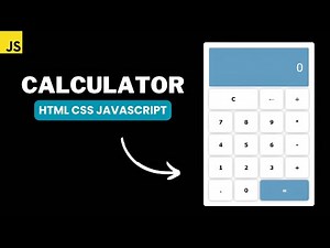 How to make a Calculator using HTML CSS JavaScript
