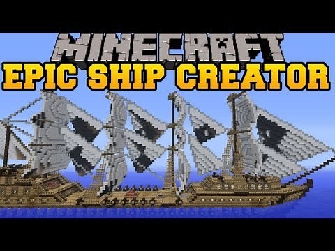 Minecraft : EPIC SHIP CREATOR - Mod Showcase (Archimedes' Ship Mod) Customize Your Own Ship!